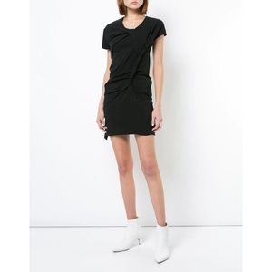 NWT Helmut Lang Black Knot Twist Jersey Dress